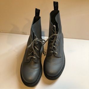 Dr. Martens Gray Lace Up Boots US 9